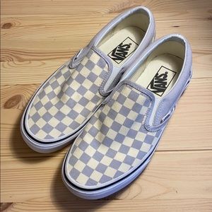 periwinkle checkered vans
